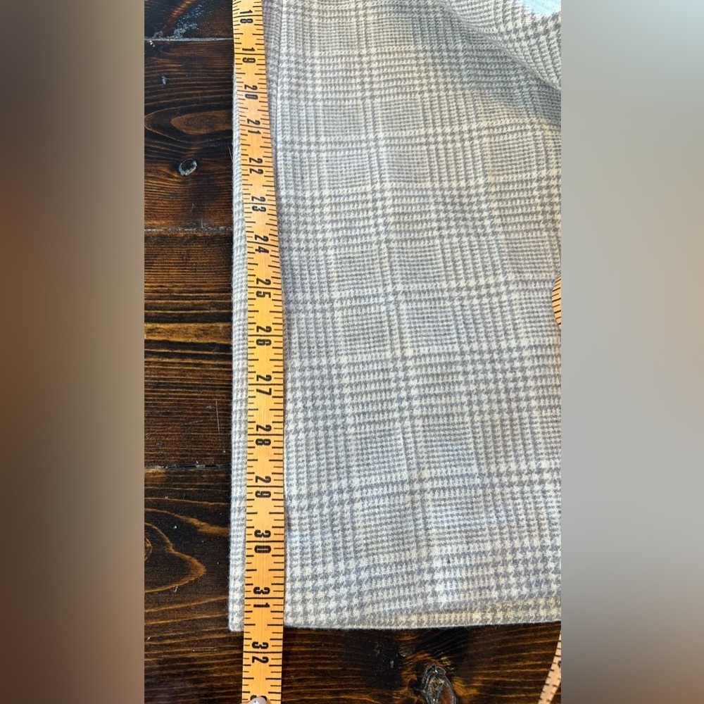 Anthropologie Elevenses The Brighton Plaid Wool Flare Trouser Pants Sz 14 - Picture 7 of 8